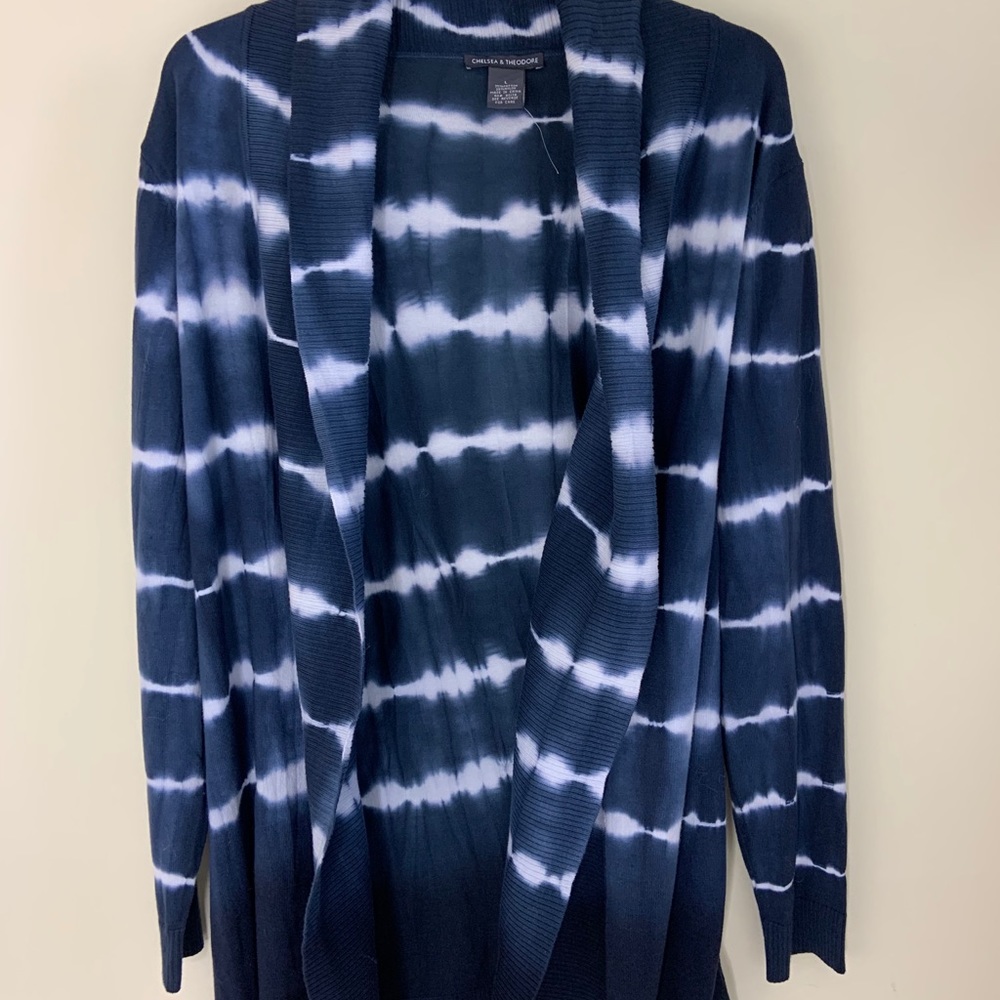 Tie dye cardigan navy blue size L - Picture 7 of 8